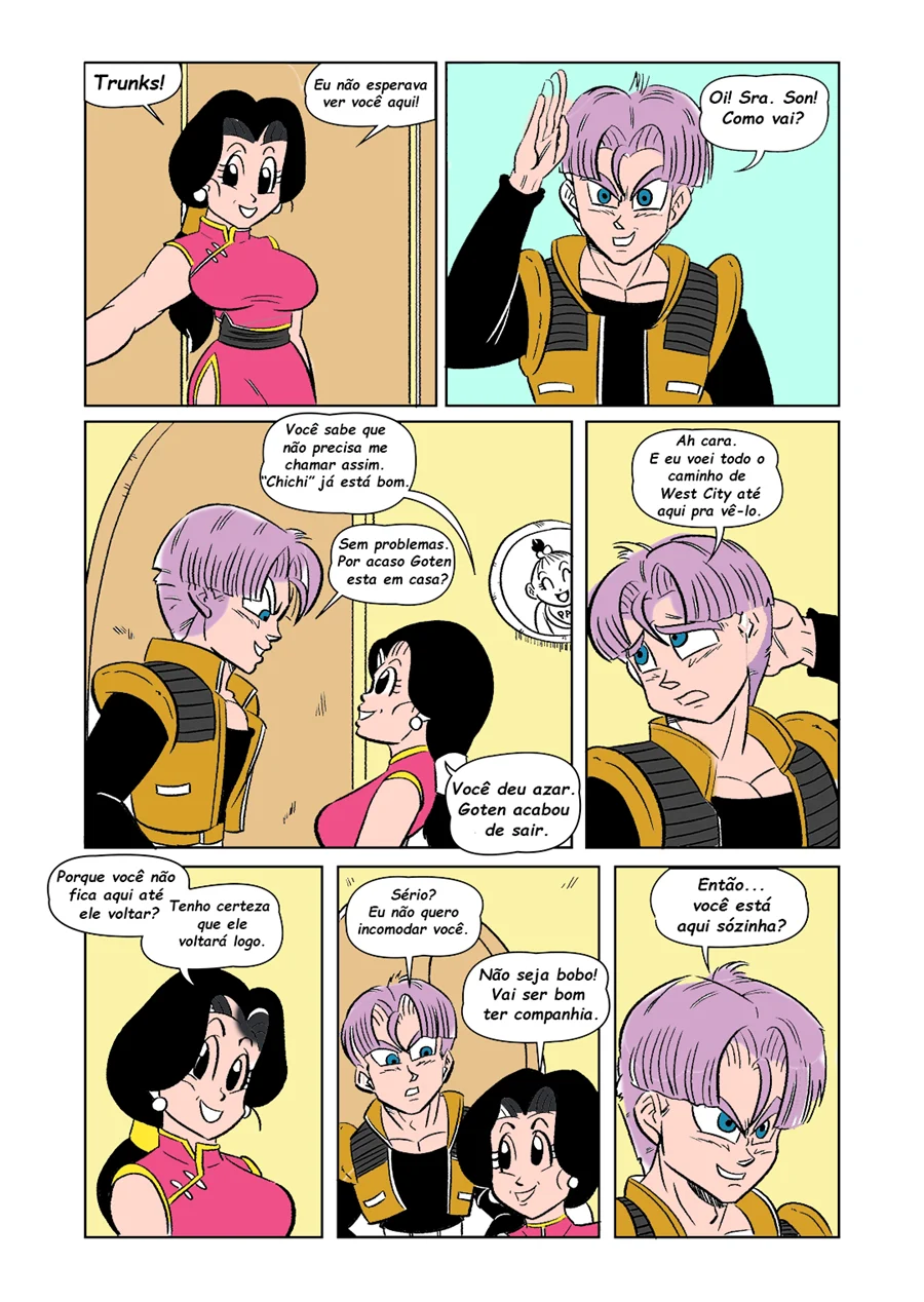 Goten e Trunks Arrasam as Safadas de Dragon Ball em Cena Quente nos Quadrinhos