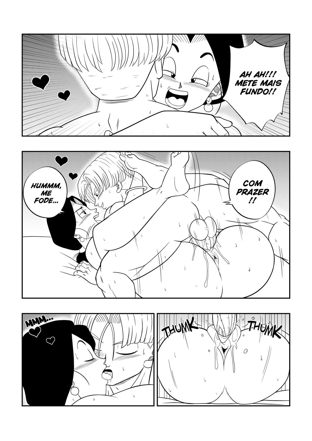 Trunks Transando com a Mãe do Amigo - Sexo Explícito de Dragon Ball