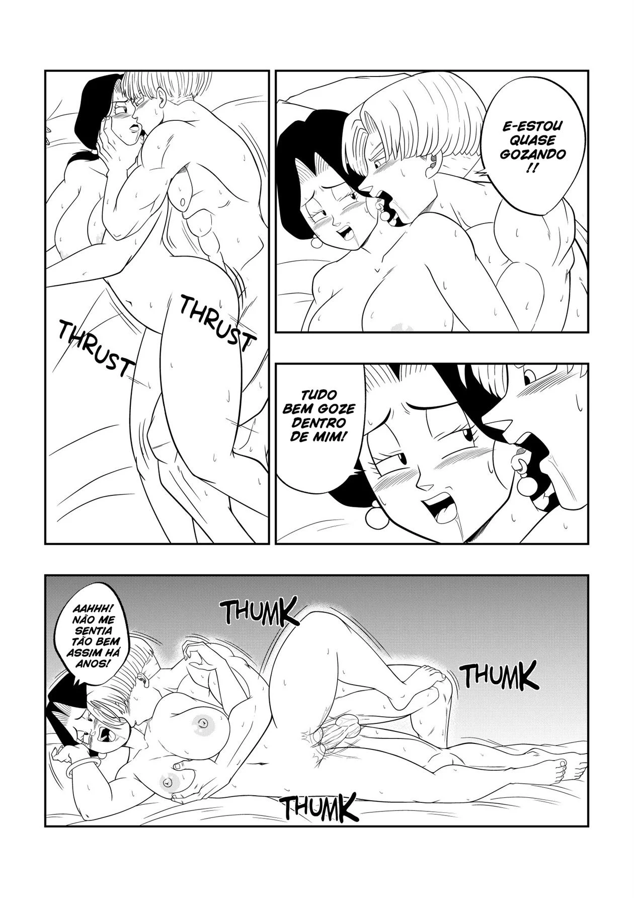 Trunks Transando com a Mãe do Amigo - Sexo Explícito de Dragon Ball