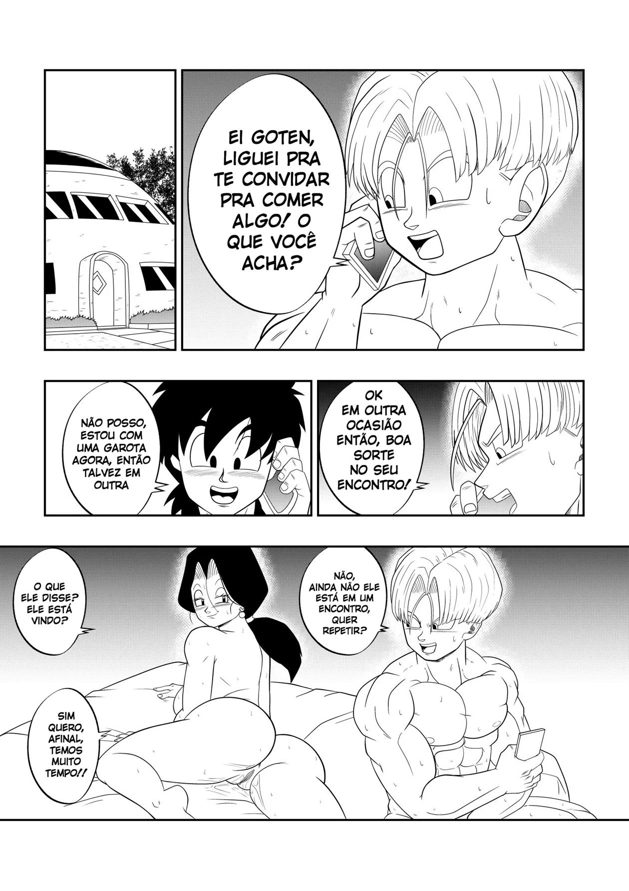 Trunks Transando com a Mãe do Amigo - Sexo Explícito de Dragon Ball