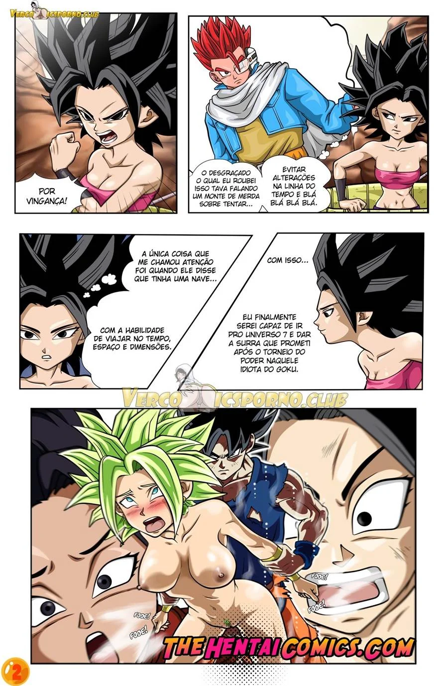 Trunks Arregaça o Cú da Caulifla em Cena Quente de Dragon Ball