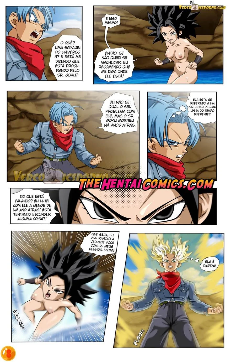 Trunks Arregaça o Cú da Caulifla em Cena Quente de Dragon Ball