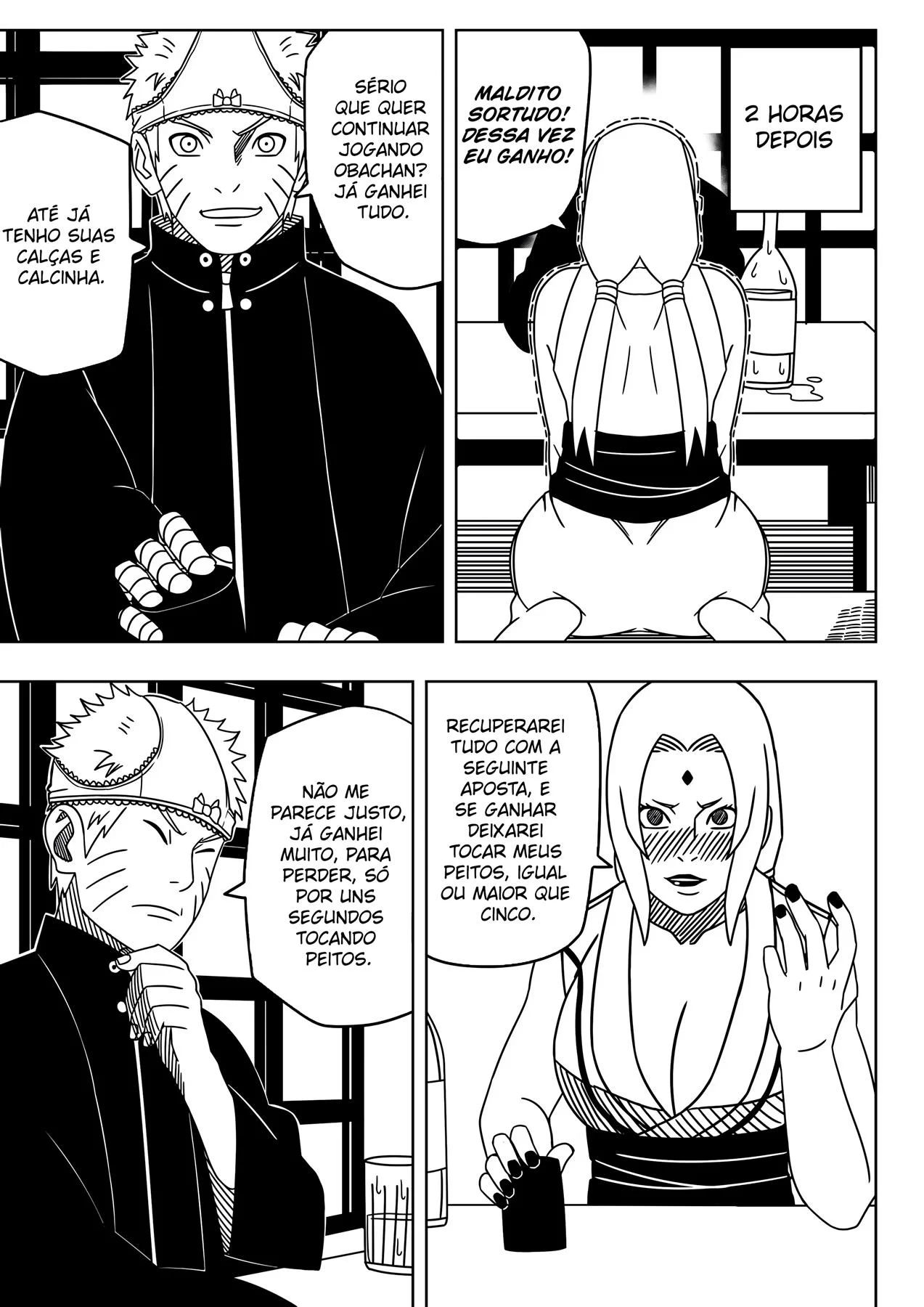 Tsunade Totalmente Vaginada - Amassada Pelos Discípulos De Naruto Em HQ Obscena