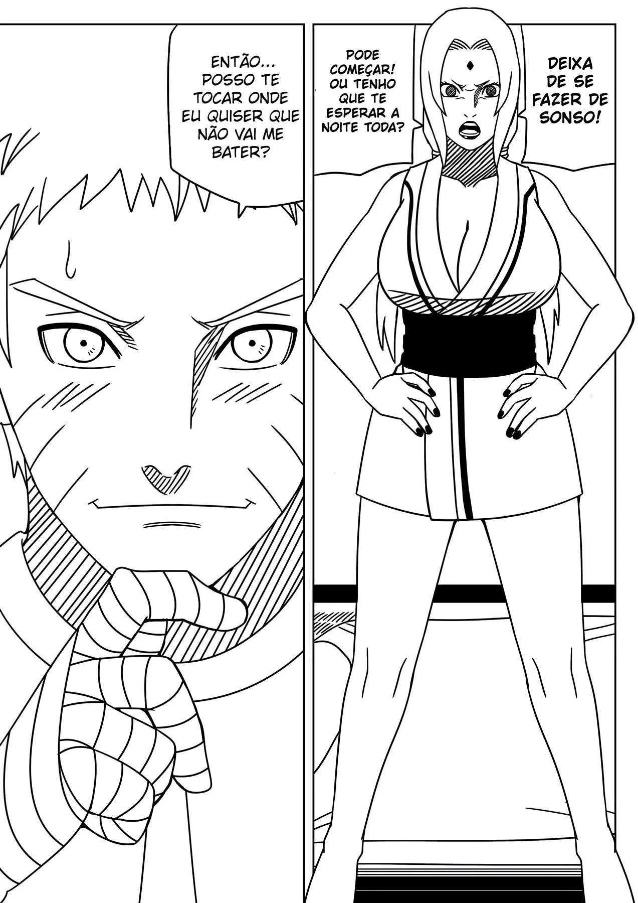 Tsunade Totalmente Vaginada - Amassada Pelos Discípulos De Naruto Em HQ Obscena