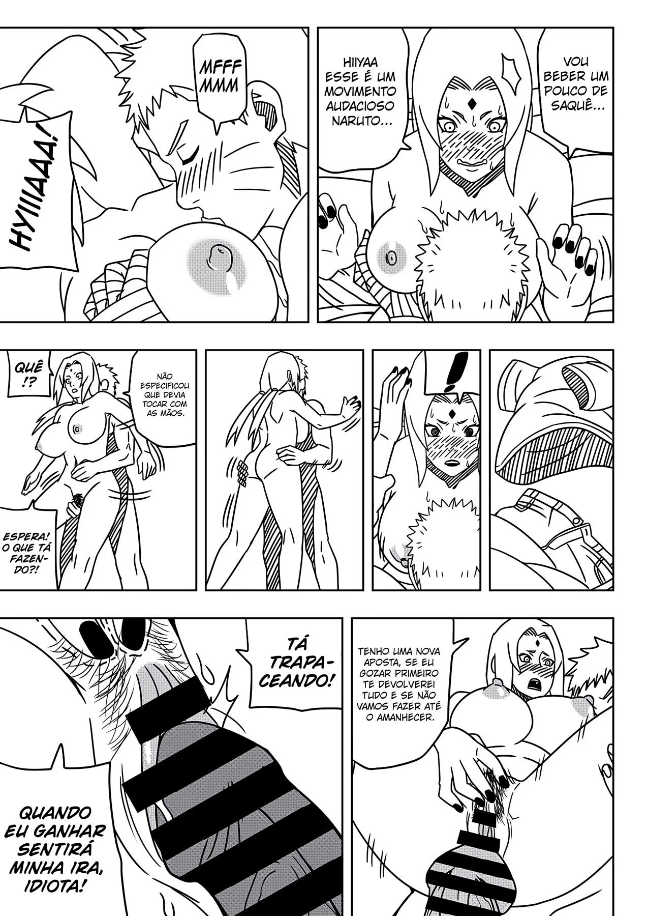 Tsunade Totalmente Vaginada - Amassada Pelos Discípulos De Naruto Em HQ Obscena
