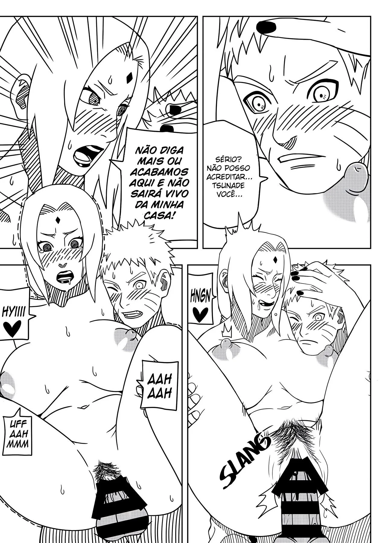 Tsunade Totalmente Vaginada - Amassada Pelos Discípulos De Naruto Em HQ Obscena