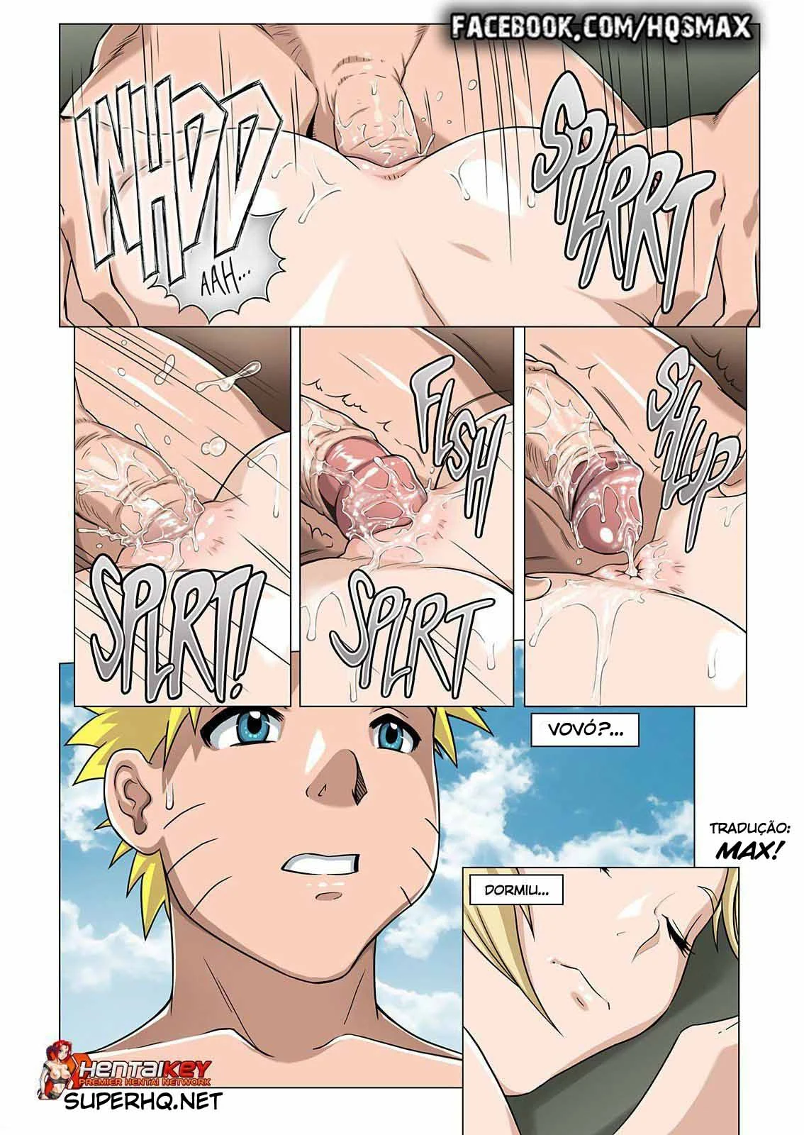 Naruto Fode a Tsunade com Fúria - Hentai Explícito em HQ