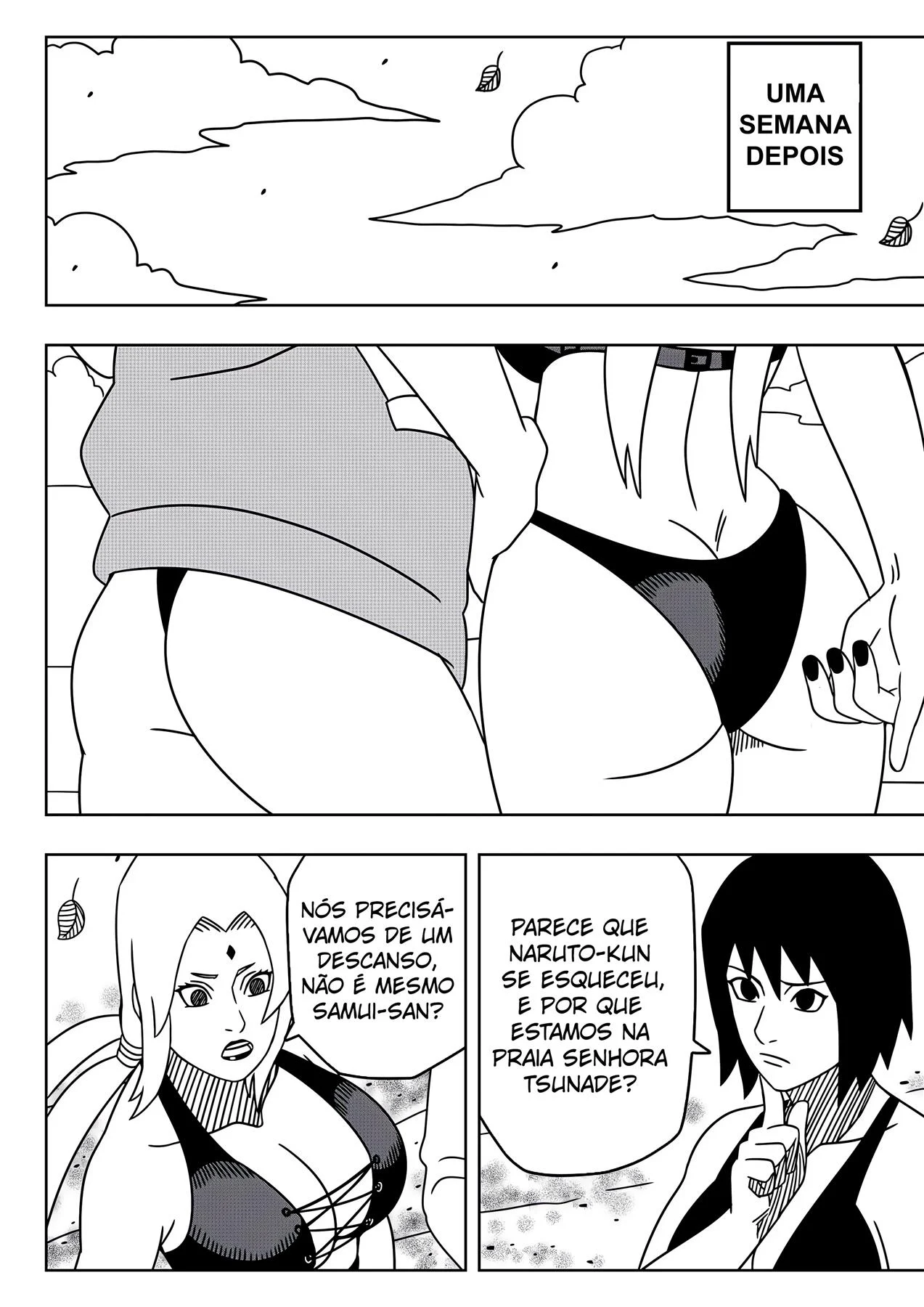 Tsunade no Conto Erótico: Férias Proibidas em Konoha - Quadrinhos Sexy Naruto