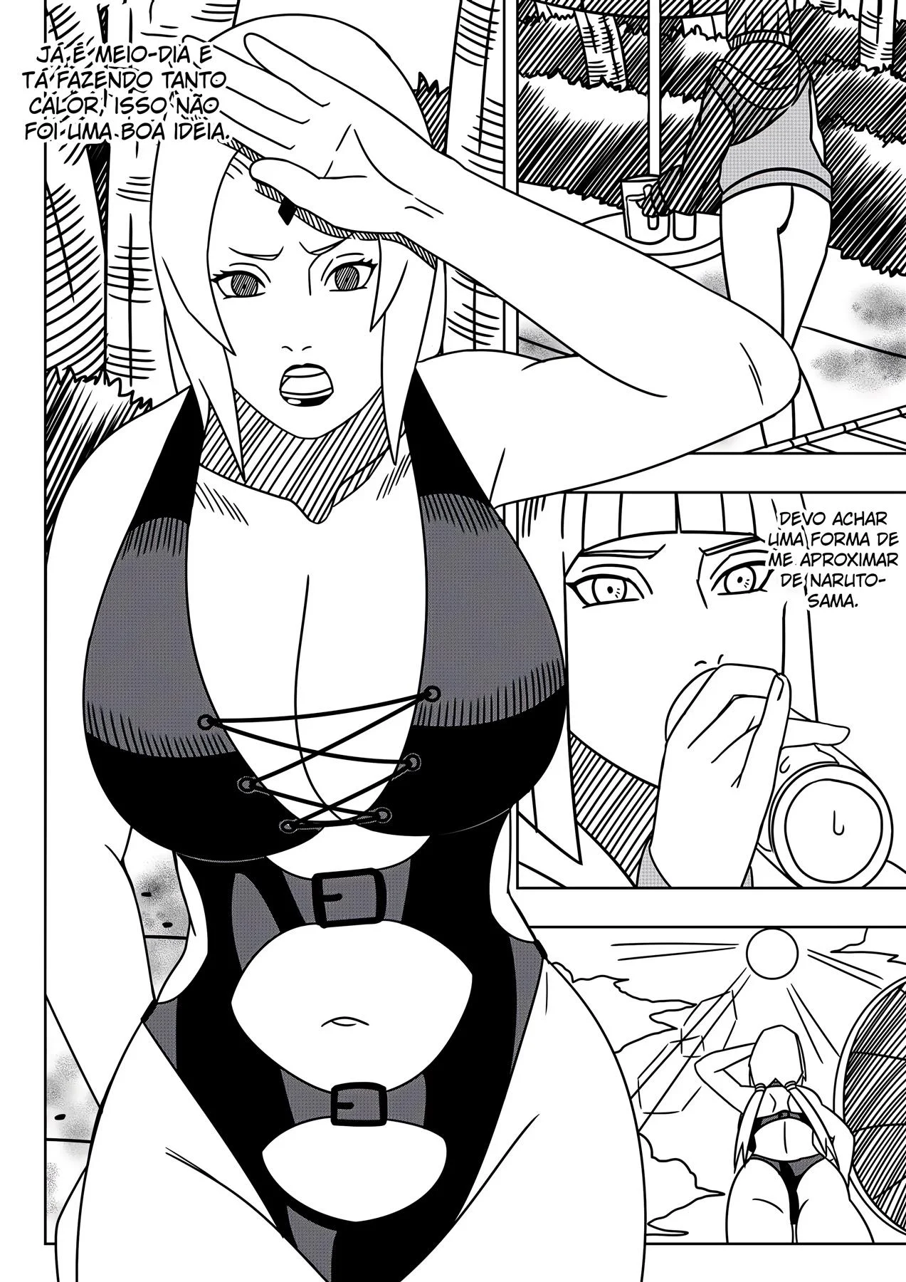 Tsunade no Conto Erótico: Férias Proibidas em Konoha - Quadrinhos Sexy Naruto