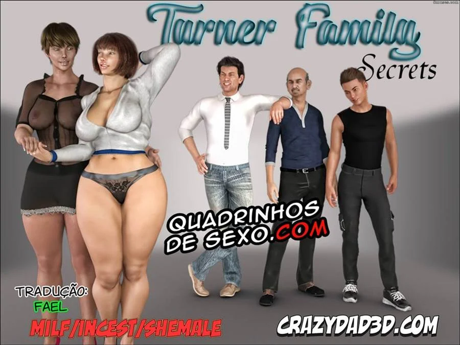 Segredos Proibidos da Família Turner: Sexo Explícito e Tabus em HQ 3D