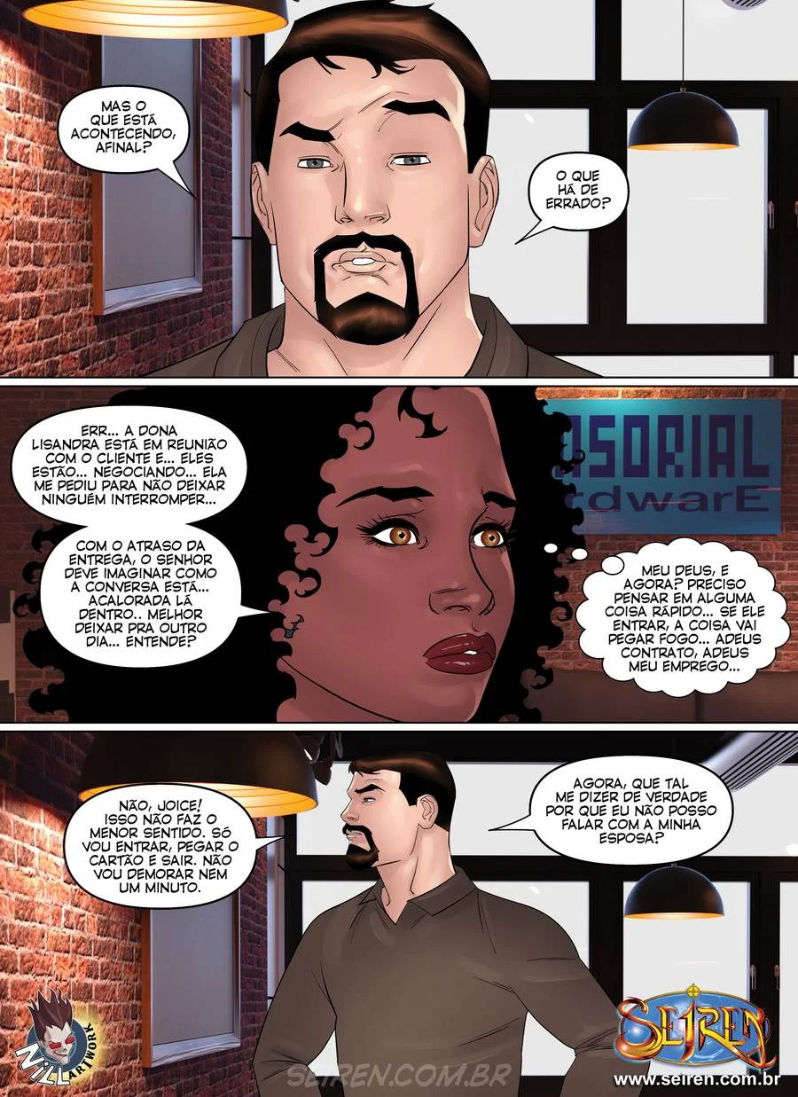 Subordinada Lisandra: Punheta Explícita em Quadrinhos de Sexo Hardcore - Parte 2