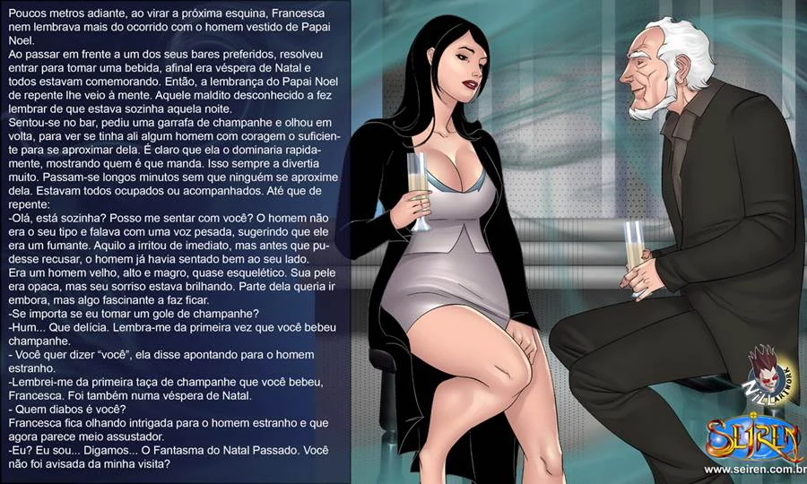 Francesca Foge do Tédio Natalino com Orgia Explícita nos Quadrinhos Eróticos