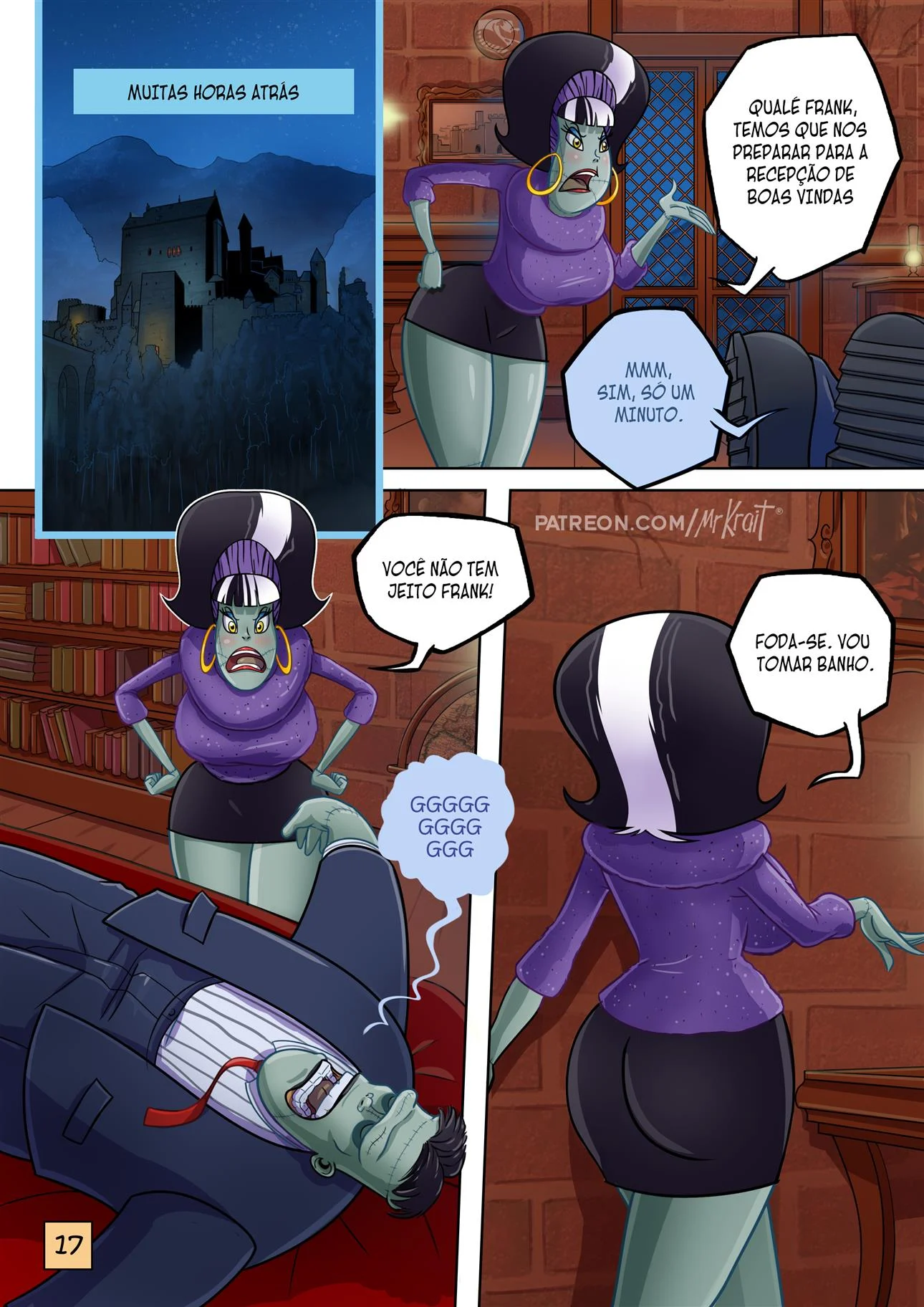 Pervertido Invisível violenta hóspedes em aventuras sexuais no Hotel Transylvania - HQ 18+