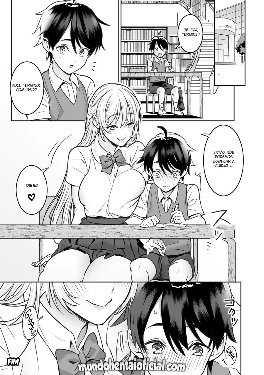 Onee-San da Biblioteca me Domina com Fetiches Proibidos em HQ Picante