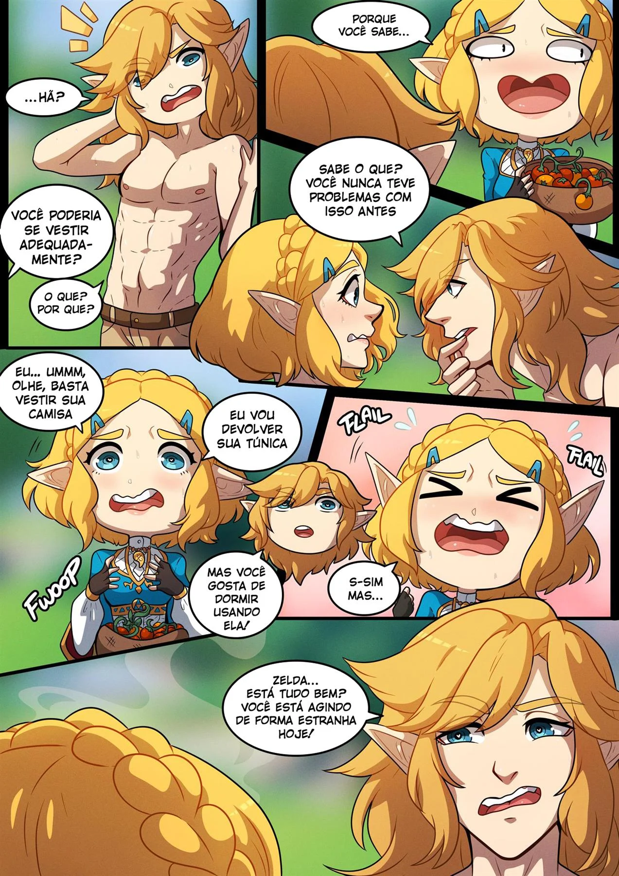 Um Noite Safada com Zelda em HQ Adulta Explícita