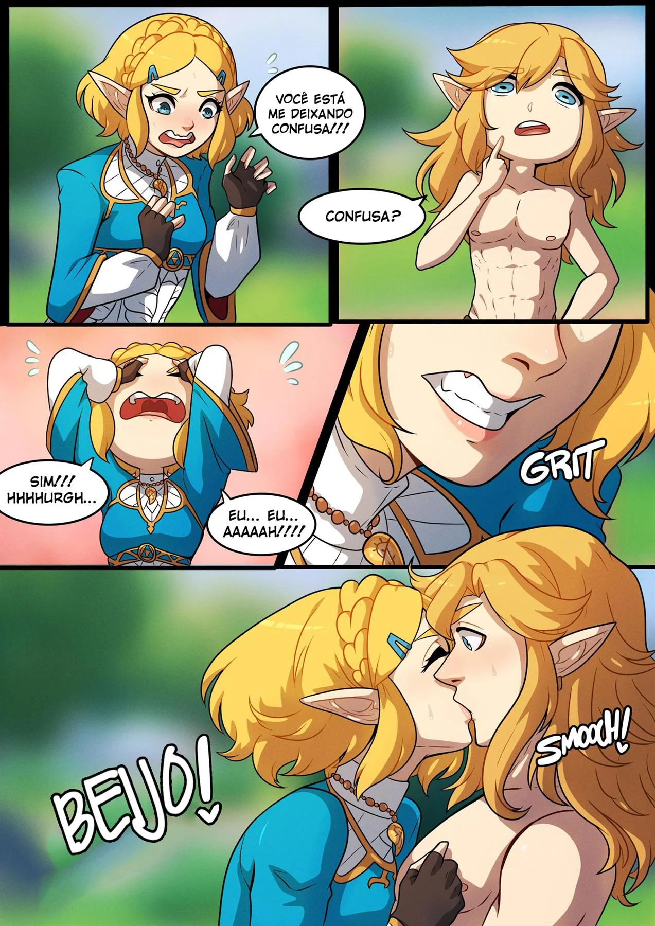 Um Noite Safada com Zelda em HQ Adulta Explícita