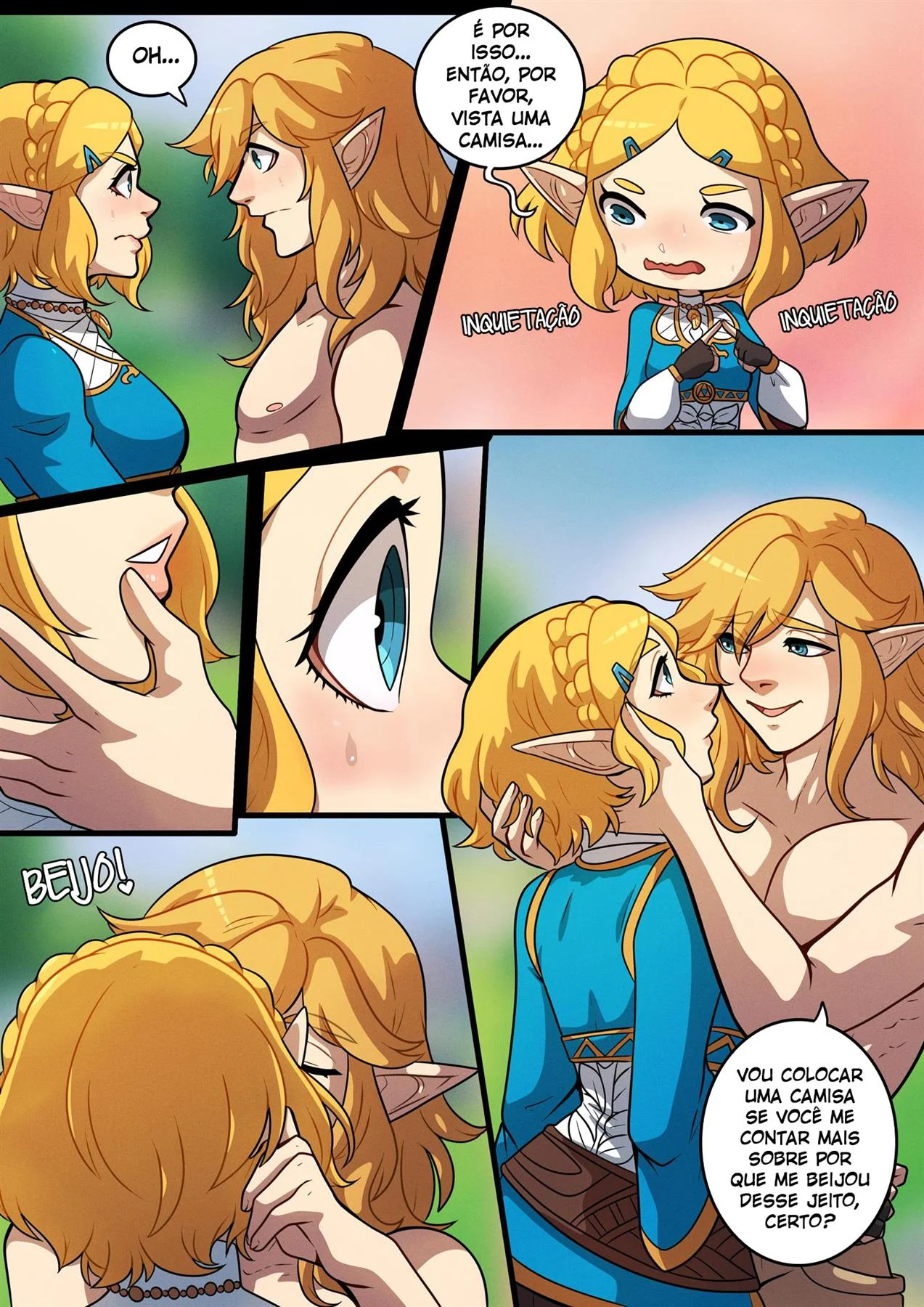 Um Noite Safada com Zelda em HQ Adulta Explícita
