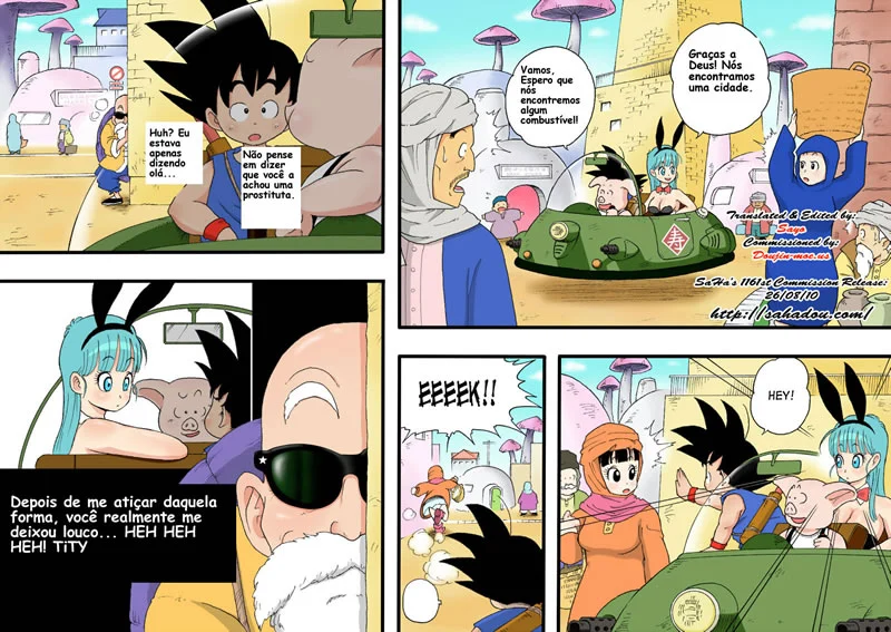 Dragon Ball Z Proibido: Bulma e Mestre Kame em Cena de Sexo Explícito com o Grupo
