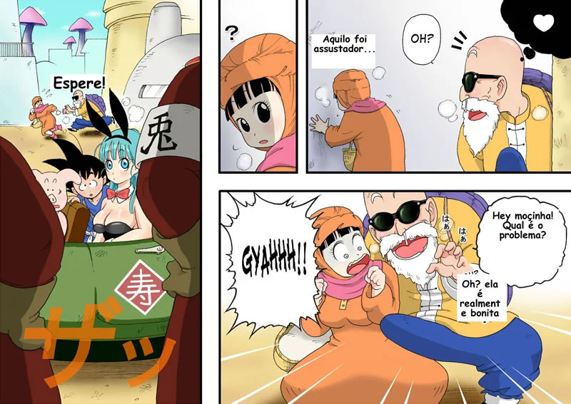Dragon Ball Z Proibido: Bulma e Mestre Kame em Cena de Sexo Explícito com o Grupo