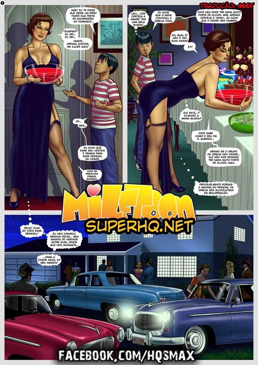 Sexo Escandaloso com a Mamãe Gostosa - Milftoon HQ Explícita