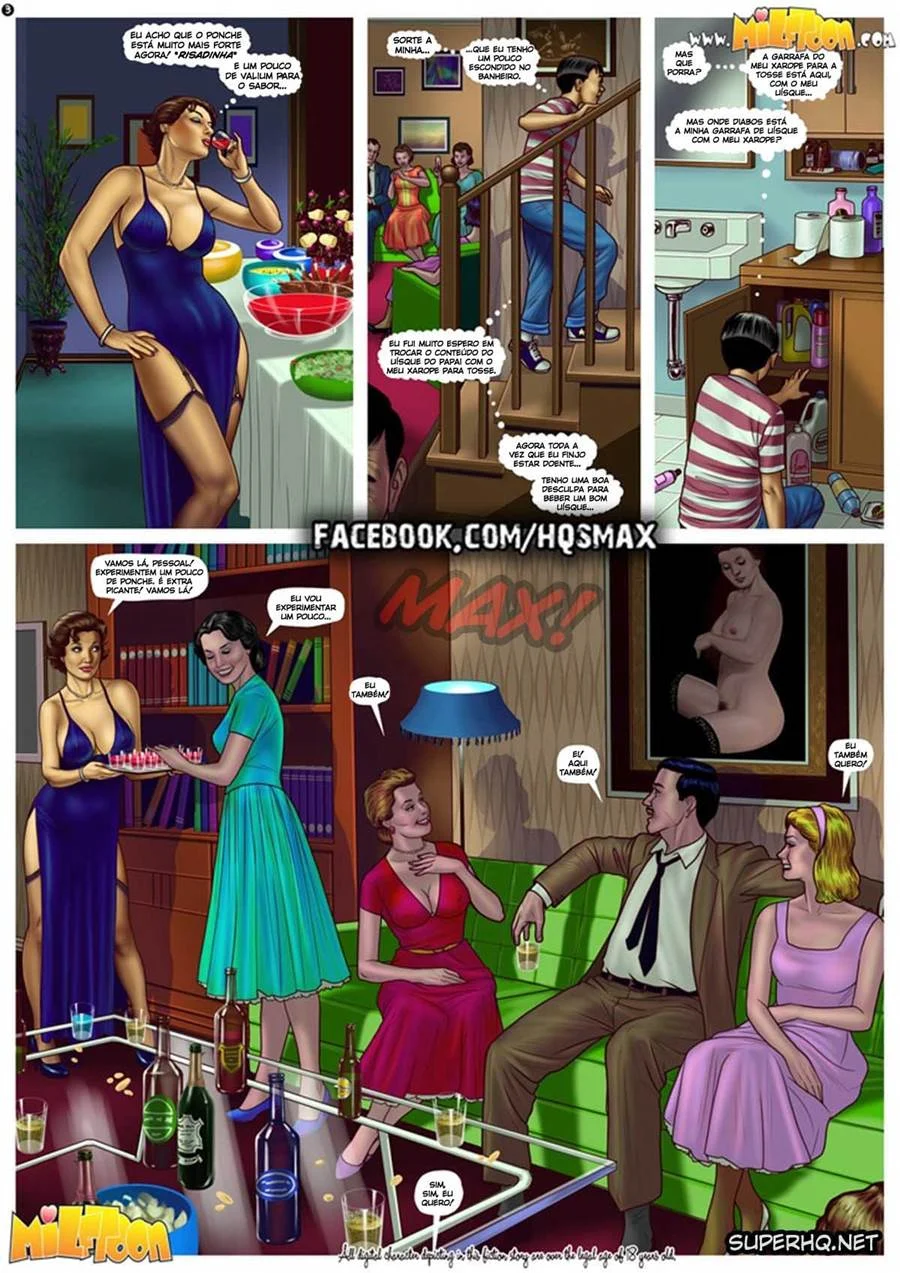 Sexo Escandaloso com a Mamãe Gostosa - Milftoon HQ Explícita