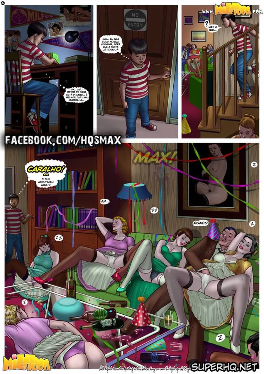 Sexo Escandaloso com a Mamãe Gostosa - Milftoon HQ Explícita