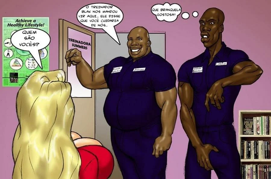 Loiras Safadas Transando com Negrões - Histórias Eróticas em HQ