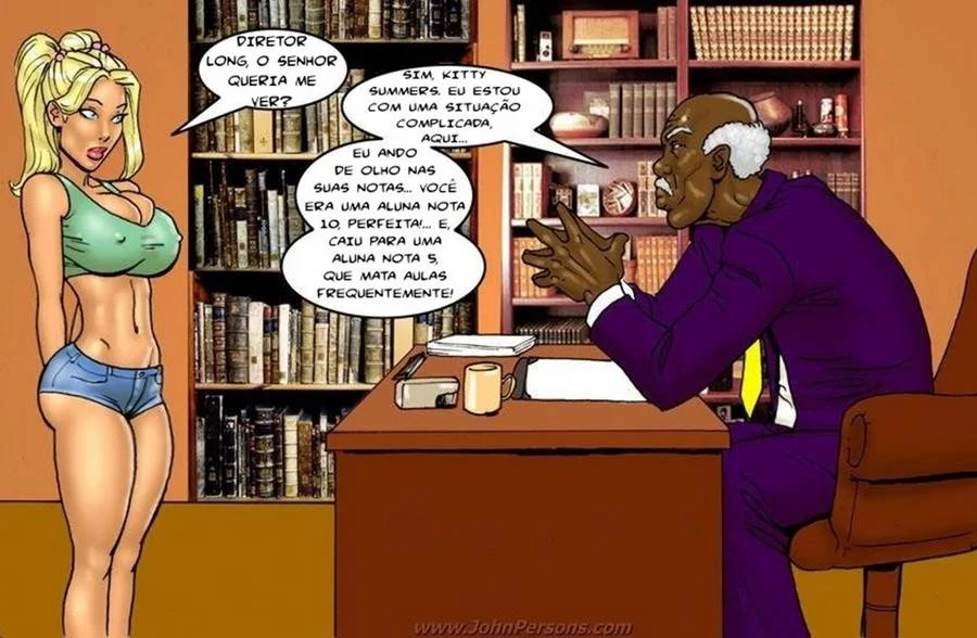 Loiras Safadas Transando com Negrões - Histórias Eróticas em HQ