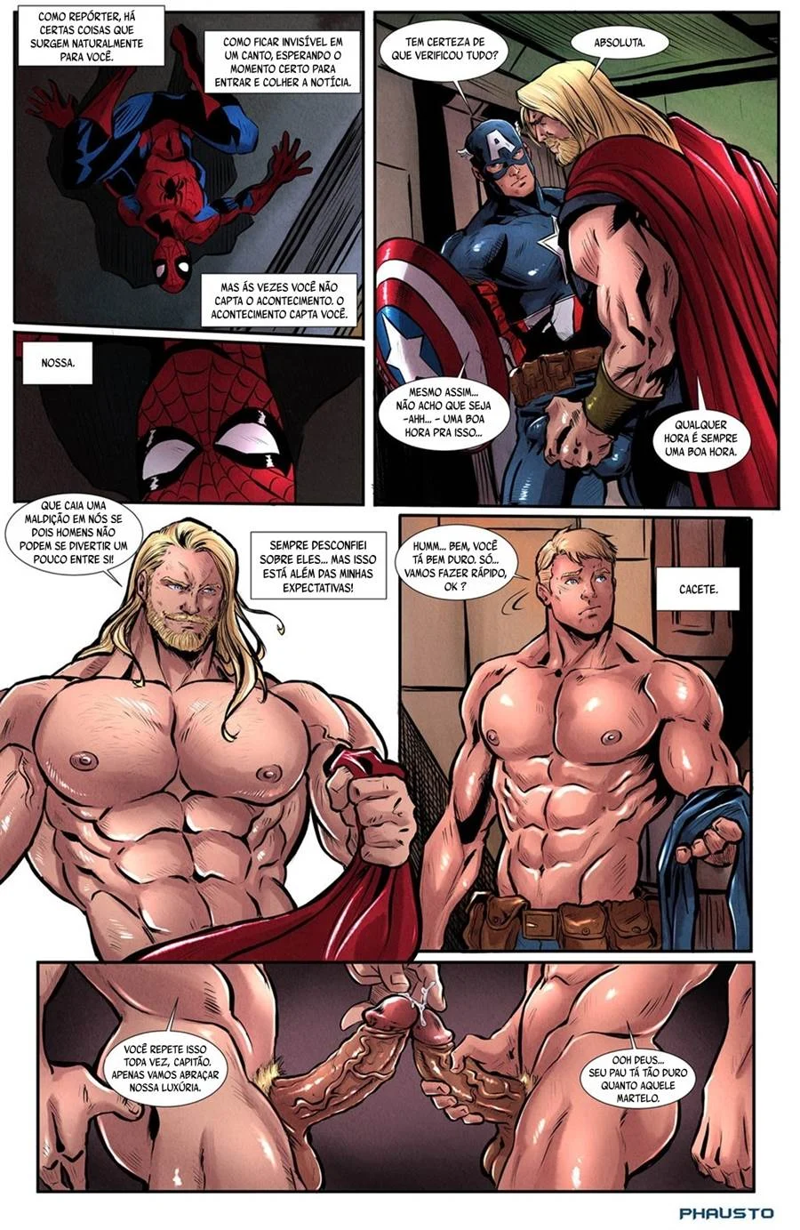 Memorável Hentai Gay: Thor e Capitão América em Sexo Explícito nos Quadrinhos