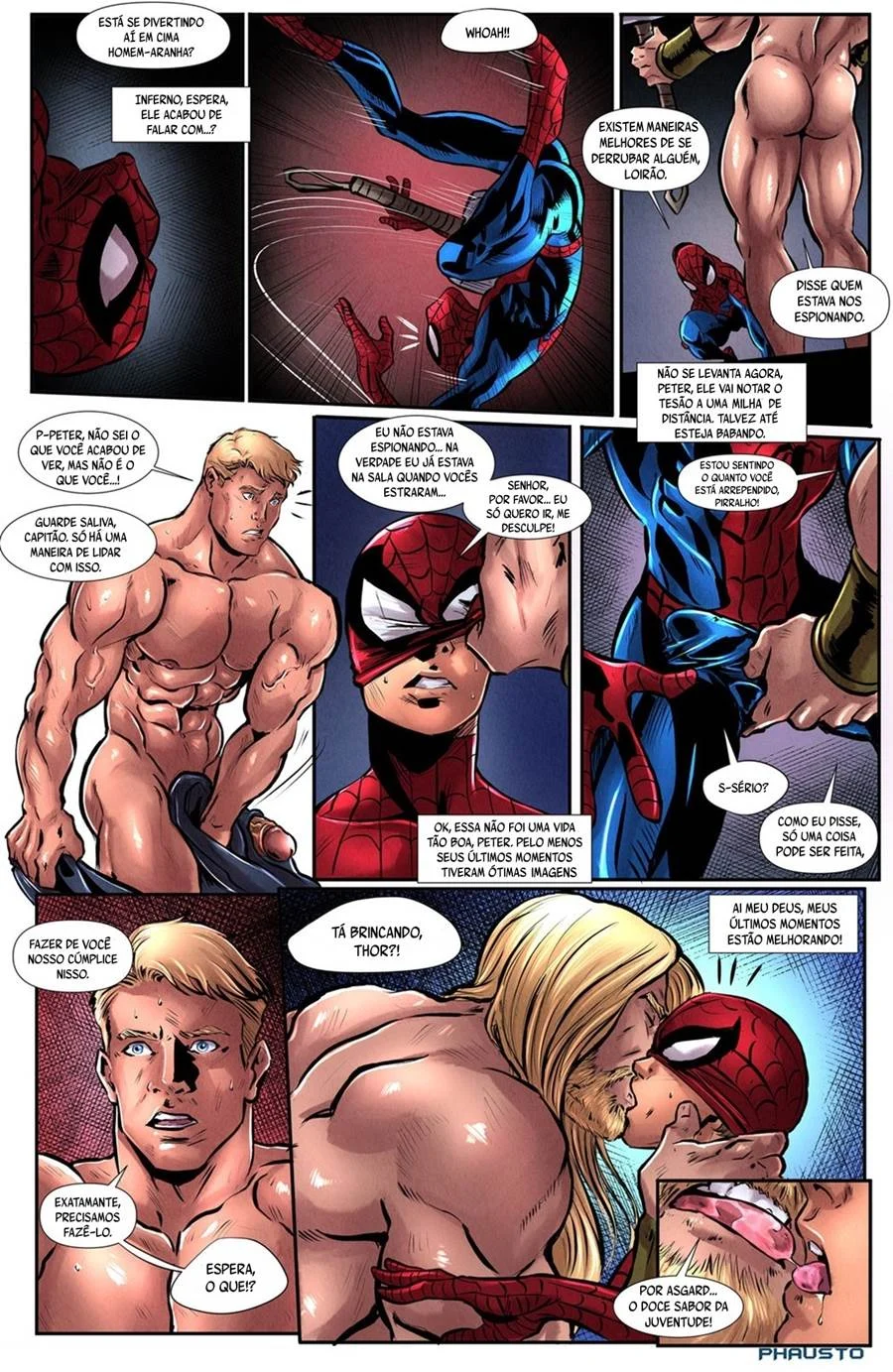 Memorável Hentai Gay: Thor e Capitão América em Sexo Explícito nos Quadrinhos
