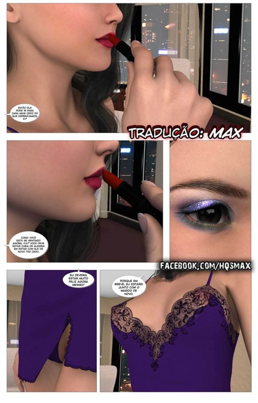 Quadrinhos Eróticos: Traição Explícita em Violet Off Color Blue 4 - Cenas Picantes de HQ