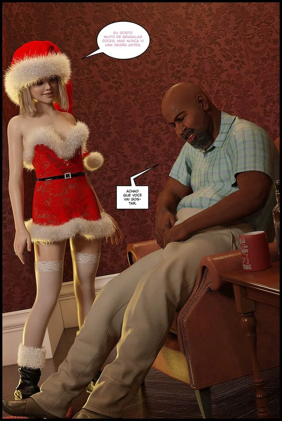 Violeta em Festa: Natal S3X0 3D Explícito em HQ para Acalorar Suas Noites