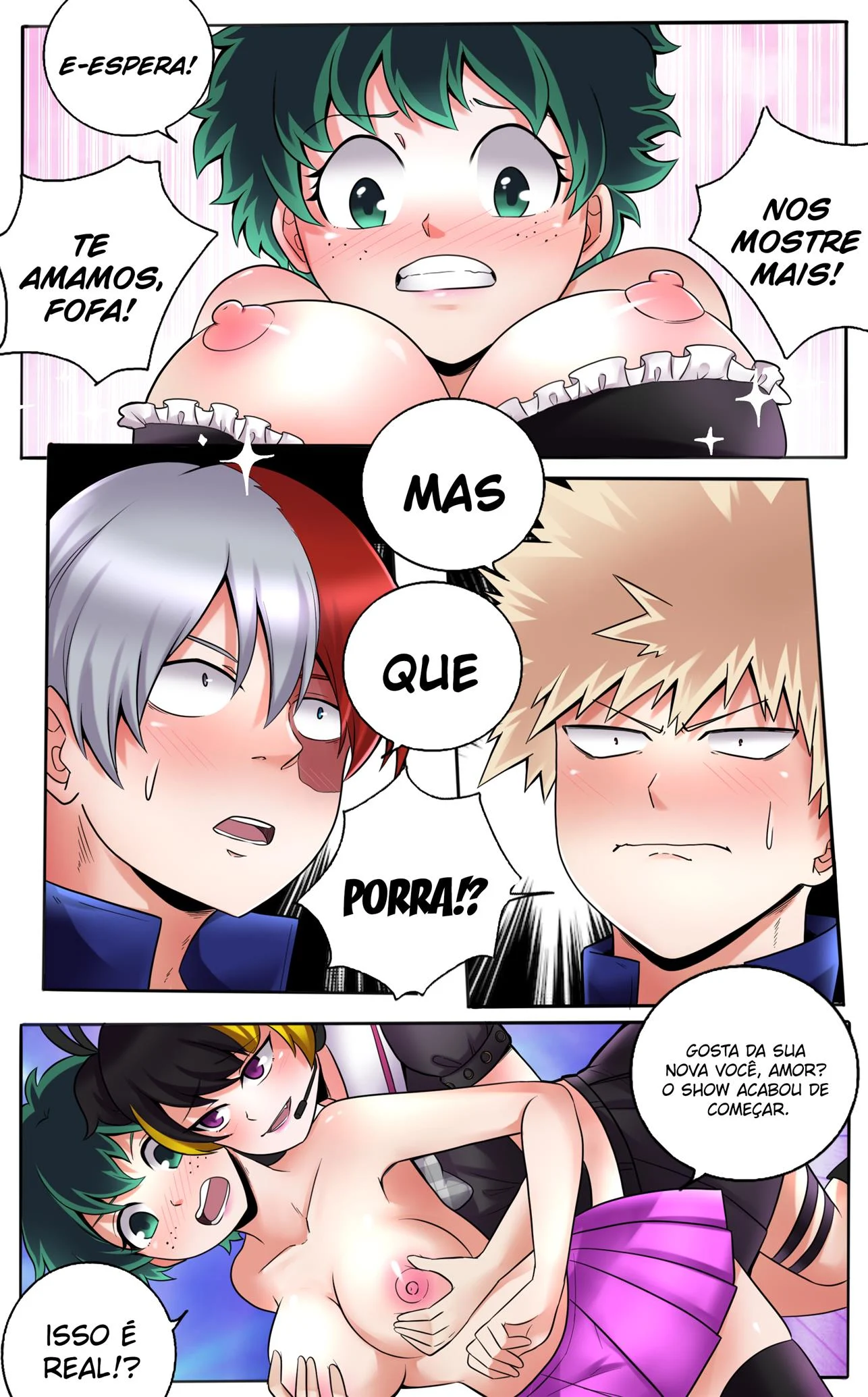 Sendo dominadas pelo vilão: Putarias de Boku no Hero em HQ