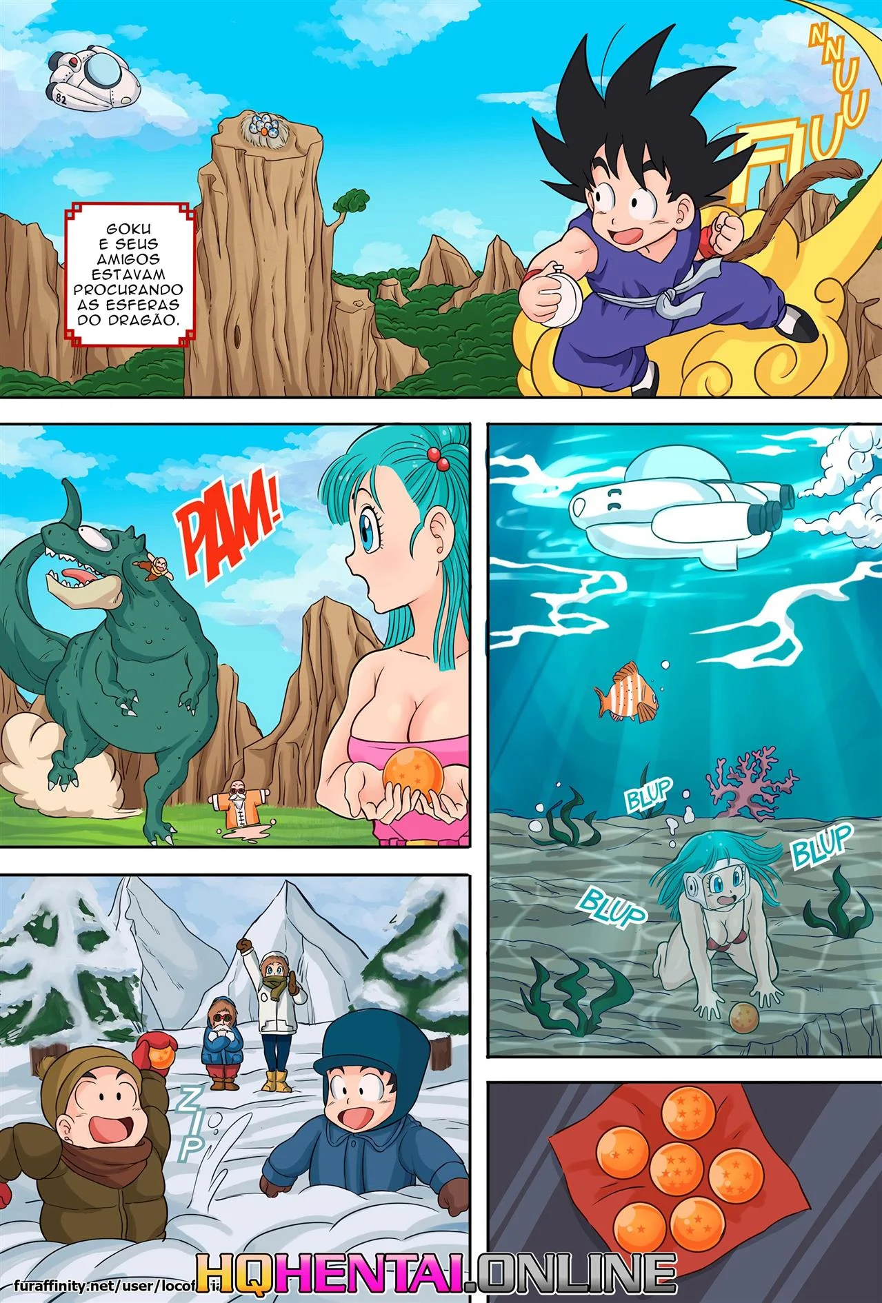 Hentai Explícito de Dragon Ball: Orgias Épicas com Goku e Suas Amantes
