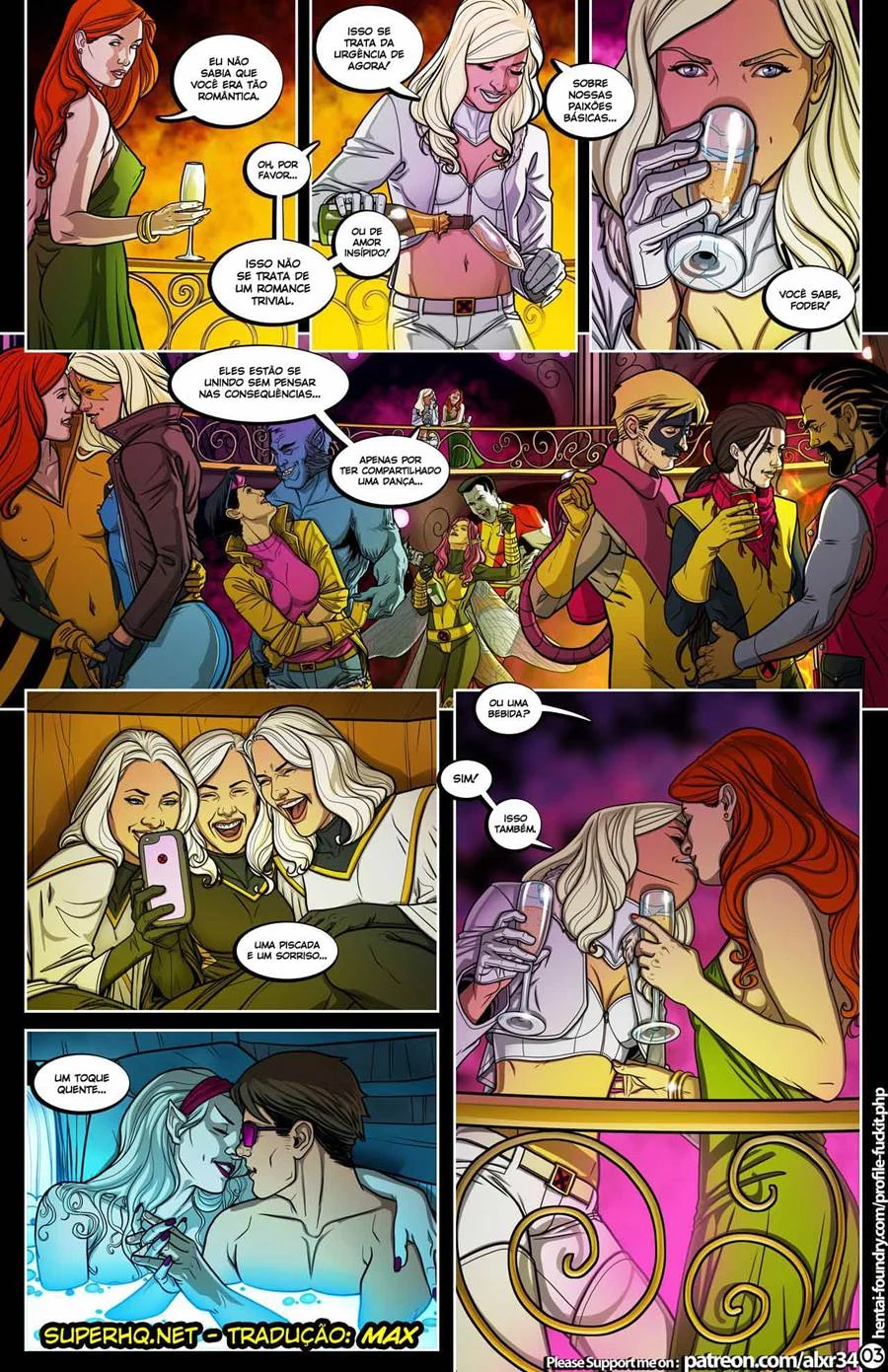 Orgia Mútante: X-Men em Cenas Explícitas de Sexo Grupal