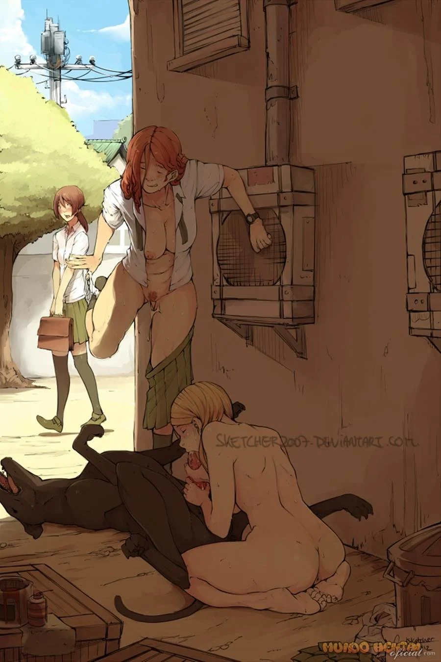 Zoofilia Explícita: Ninfetas Submissas em Ações Perversas de Hentai