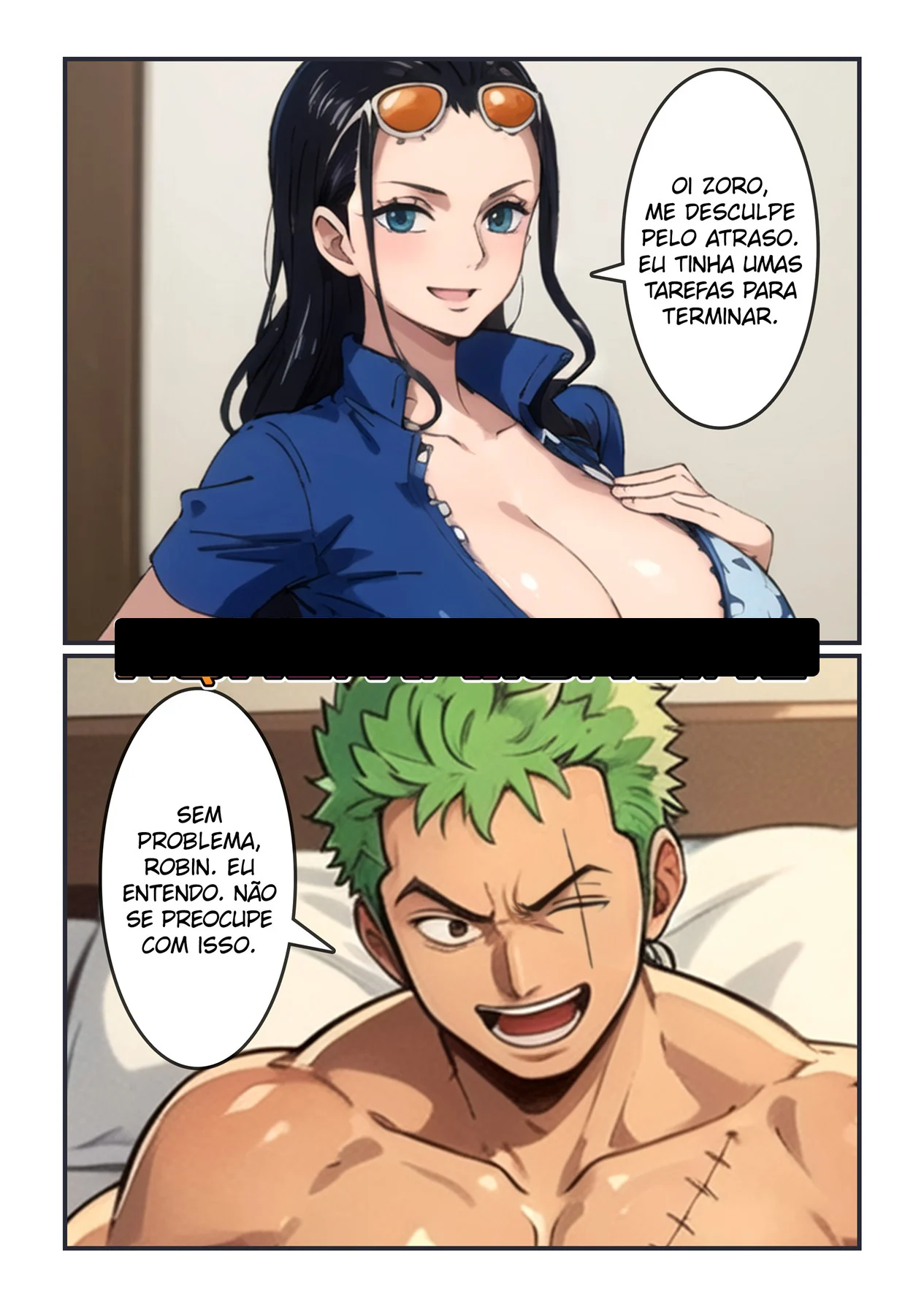 Zoro e Robin: Quadrinhos Eróticos Explícitos de One Piece