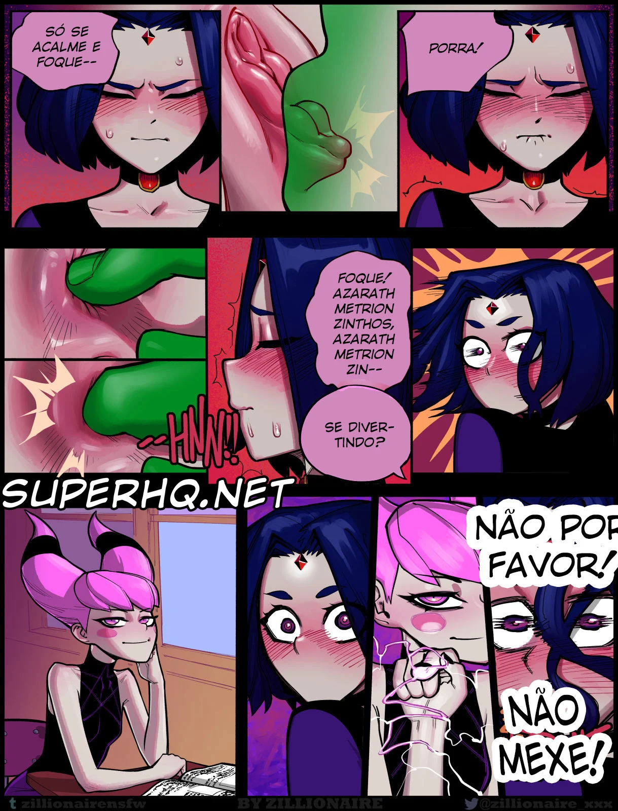 Mutante Dominando Ravena com Poderoso Sexo Explícito - HQ Erótica dos Jovens Titãs