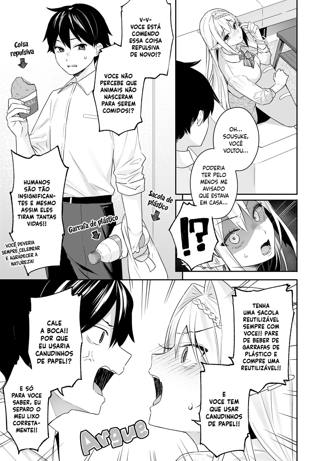Rola e Buceta em Conflito: Sousuke e Sylfie em Hentai HQ Brasileiro