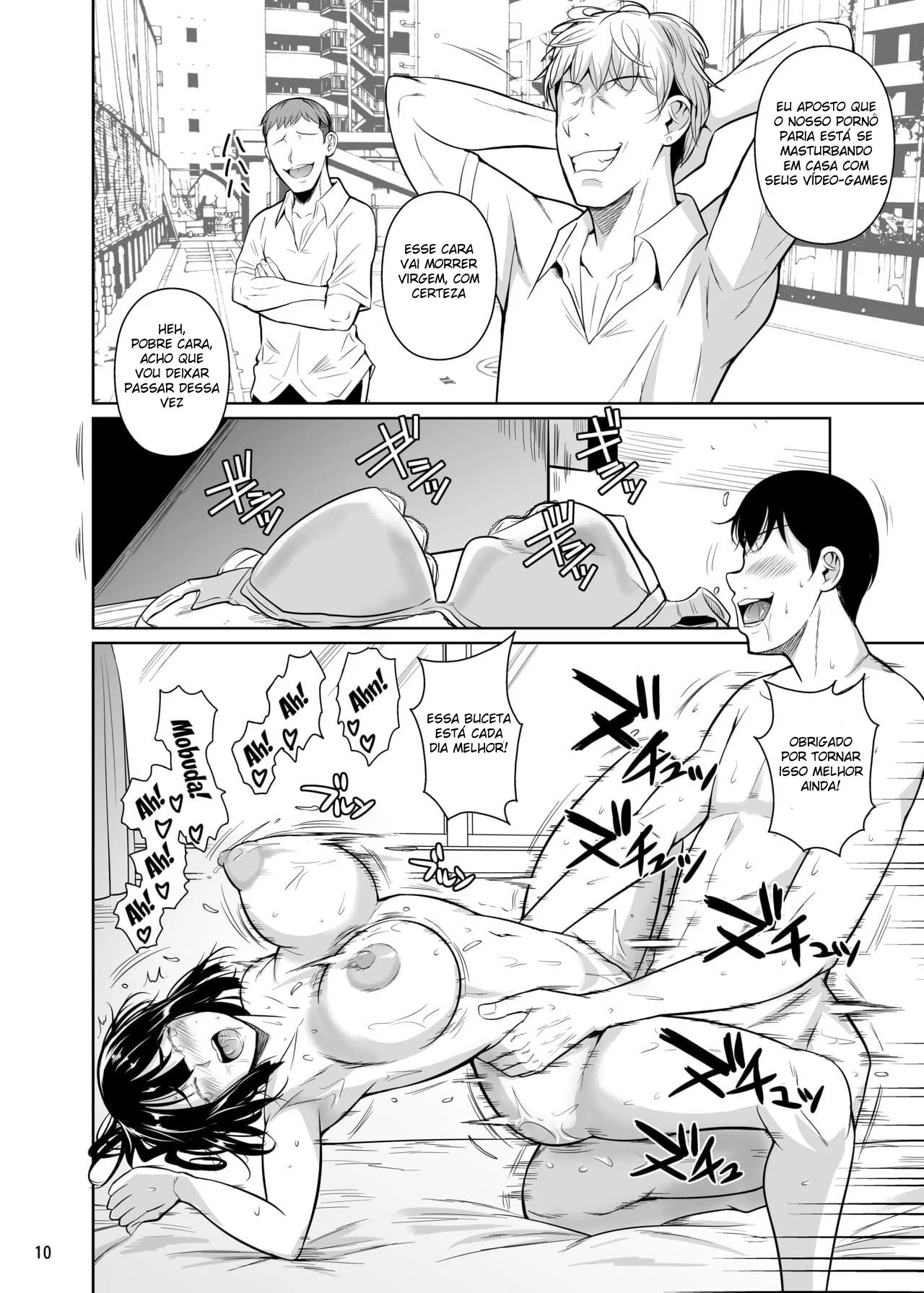 Netori se dá mal ao tentar foder com Modura e Sagura em Hentai HQ Brasileiro!