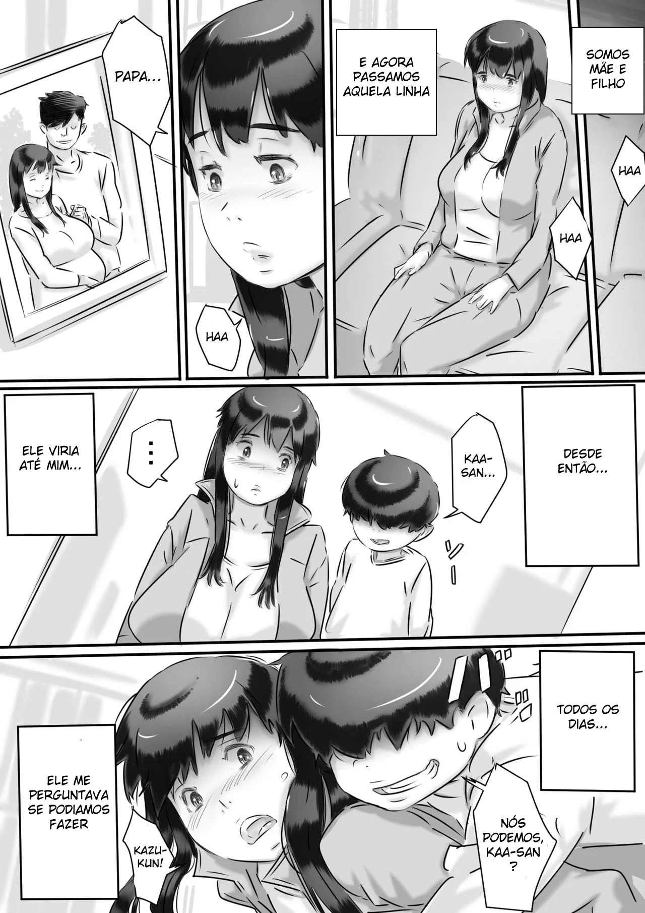 Kaa-san, a piranha dos peitos grandes seduzida pelo filho fetiche em hentai HQ Brasil