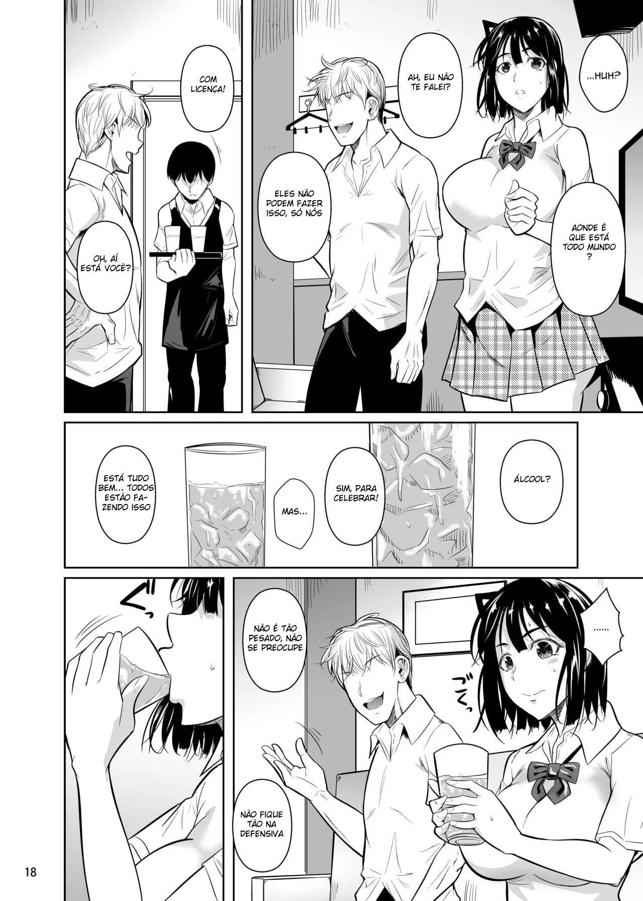 Netori se dá mal ao tentar foder com Modura e Sagura em Hentai HQ Brasileiro!