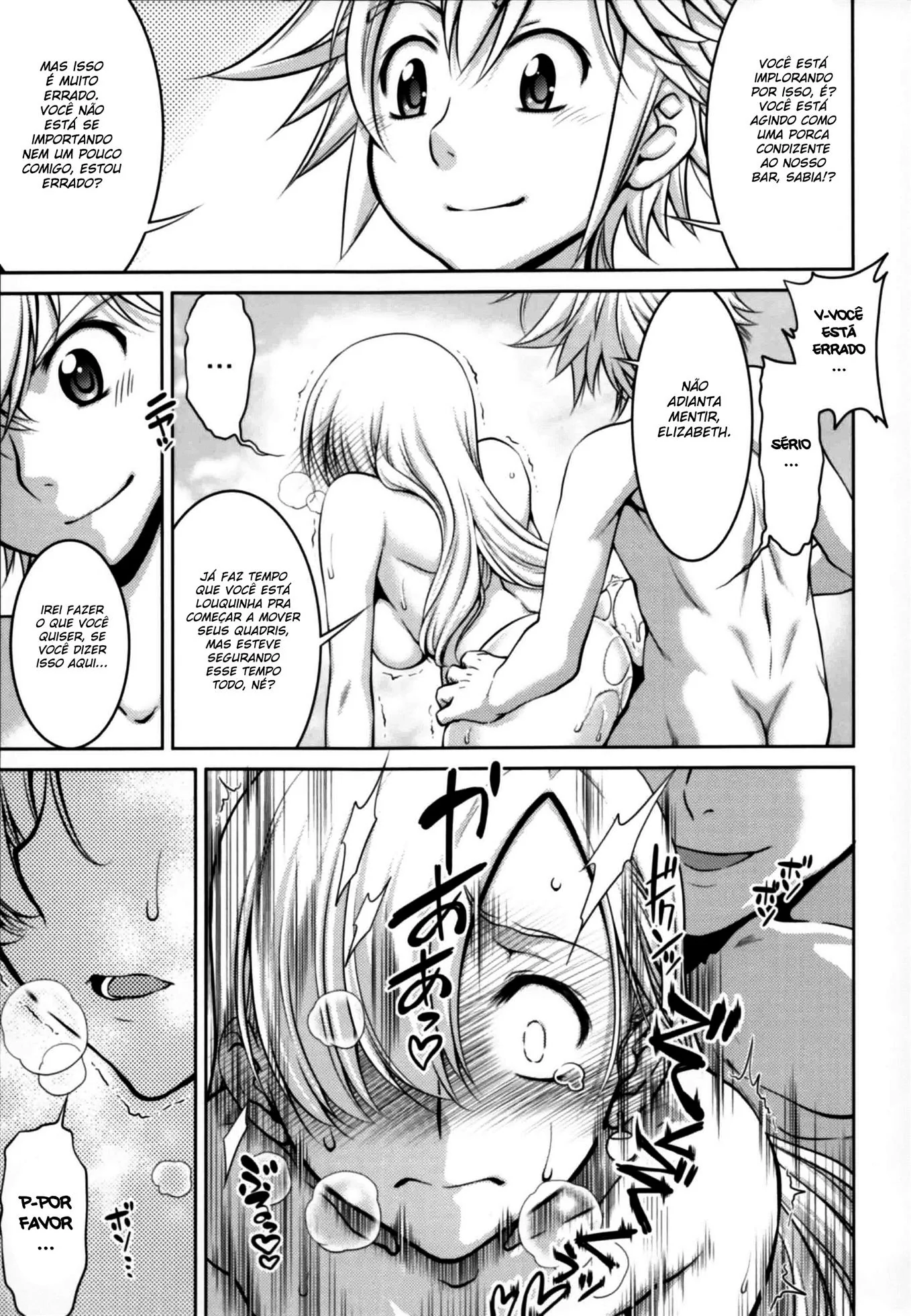 Meliodas transando com garçonete gostosa