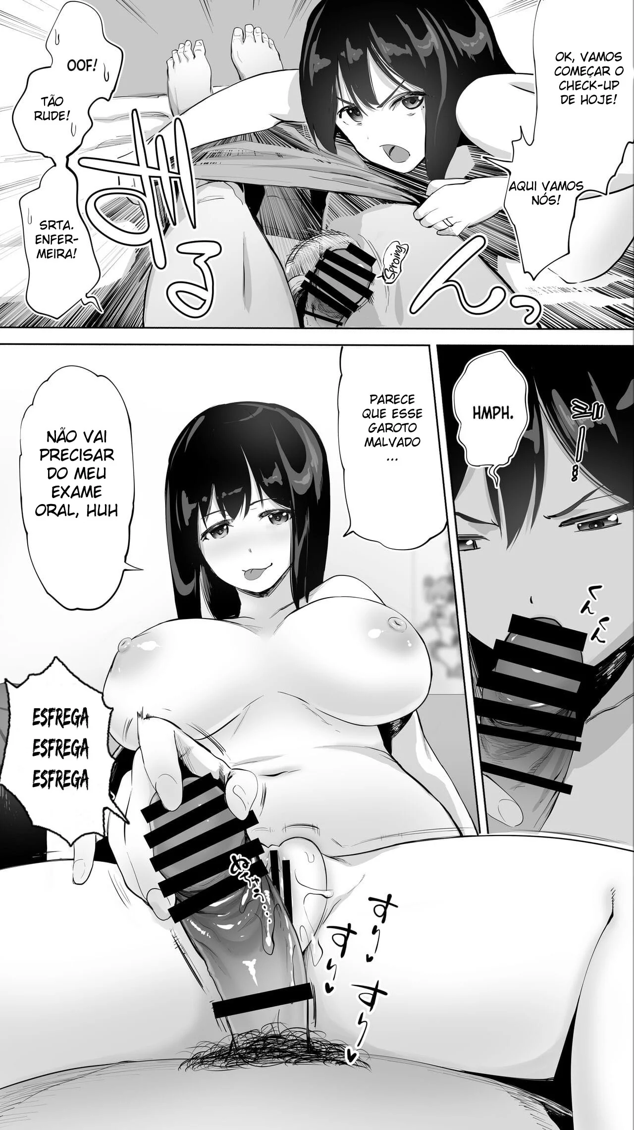 A Enfermeira Piranha e a Piroca do Paciente em Hentai HQ Brasileiro