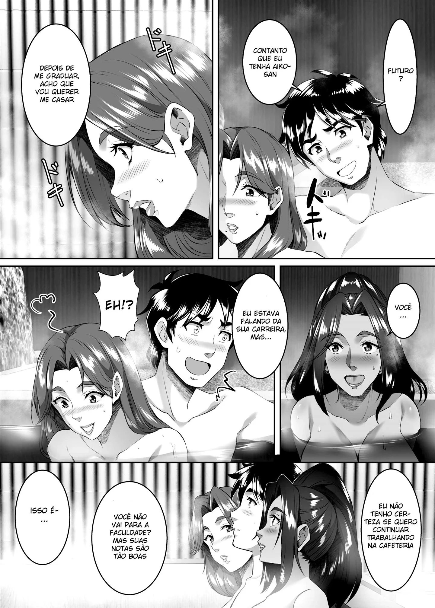Três Funcionárias do Colegial: o Sortudo da Rola Grande Realiza Seus Desejos em Hentai HQ Brasileiro