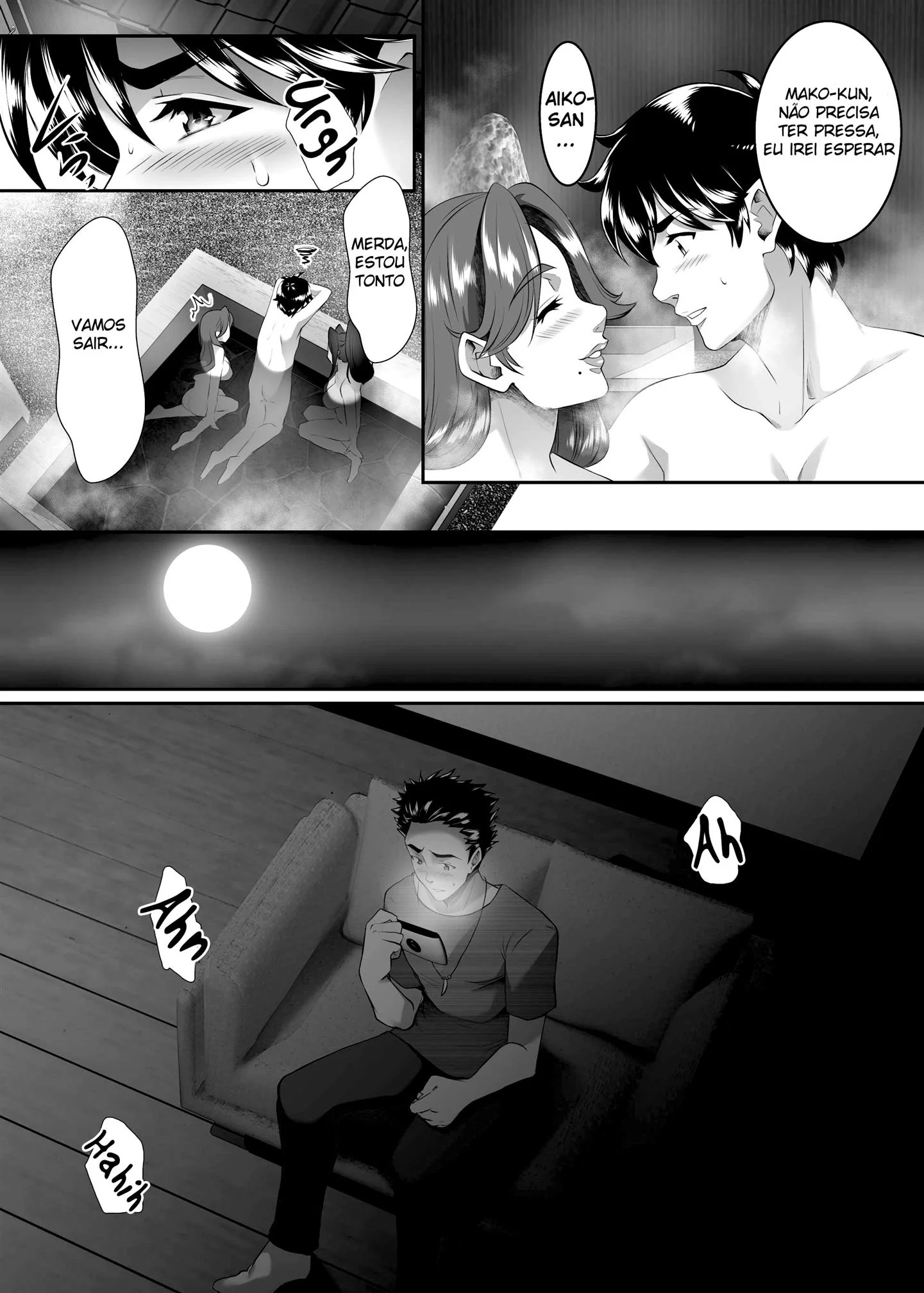 Três Funcionárias do Colegial: o Sortudo da Rola Grande Realiza Seus Desejos em Hentai HQ Brasileiro