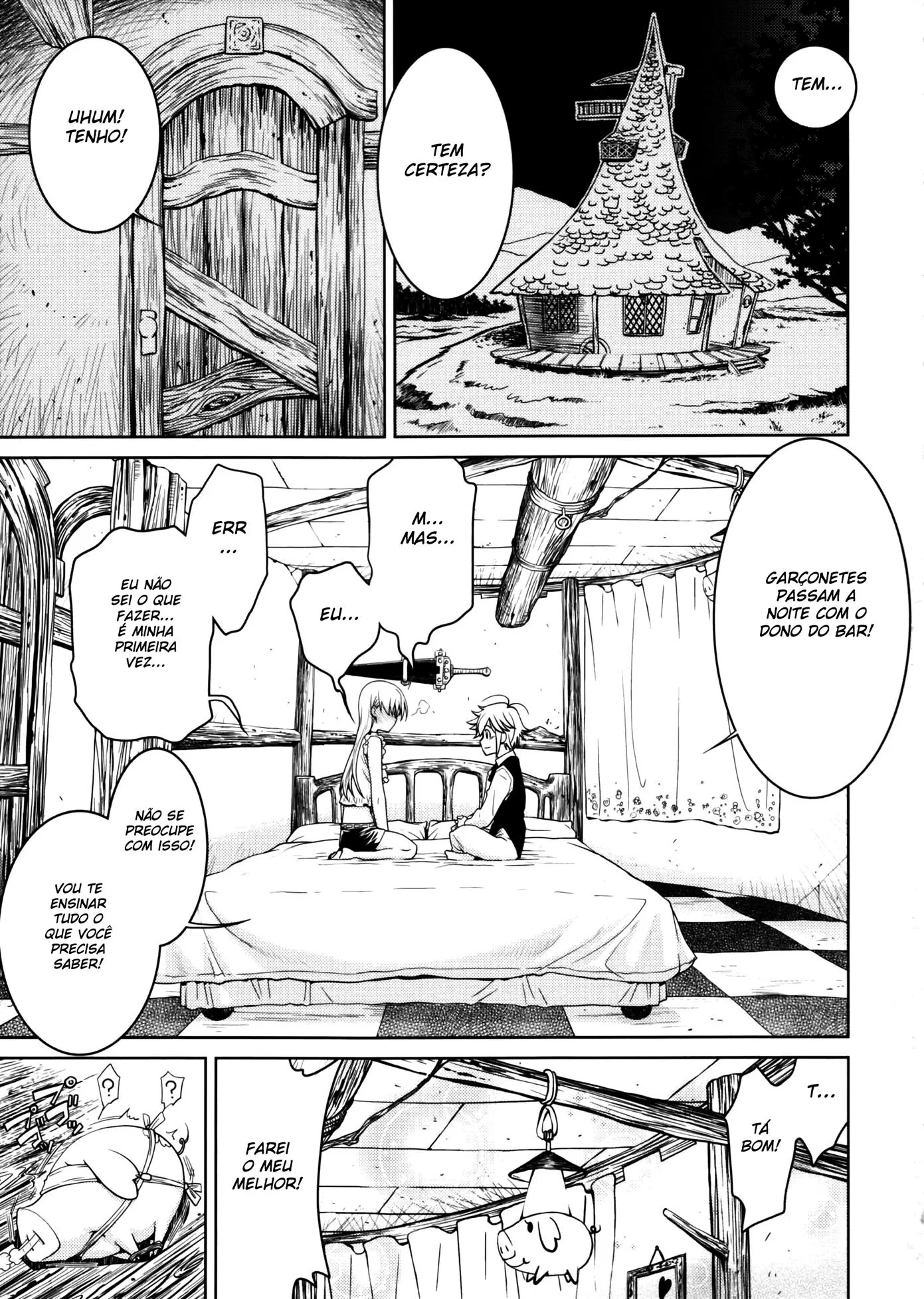 Meliodas transando com garçonete gostosa