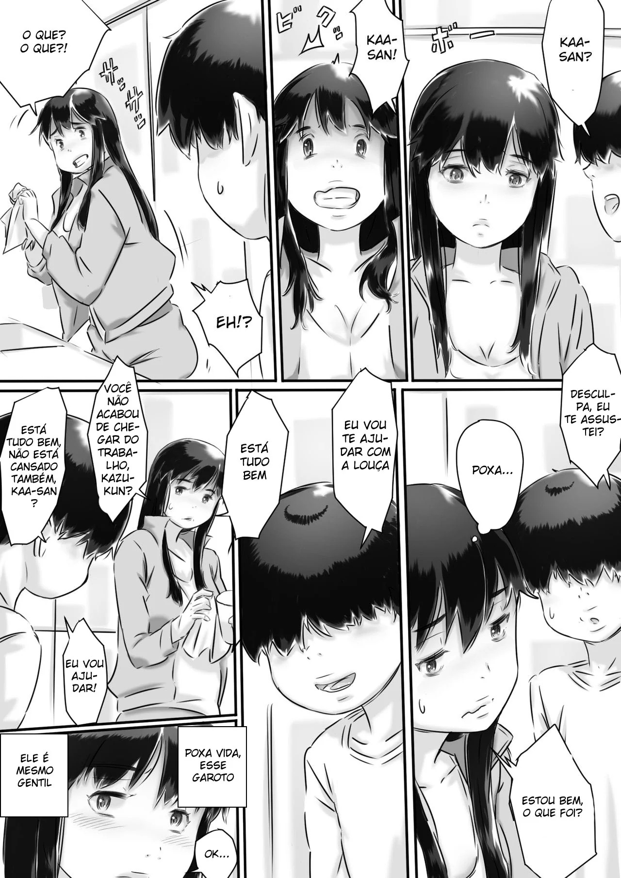 Kaa-san, a piranha dos peitos grandes seduzida pelo filho fetiche em hentai HQ Brasil
