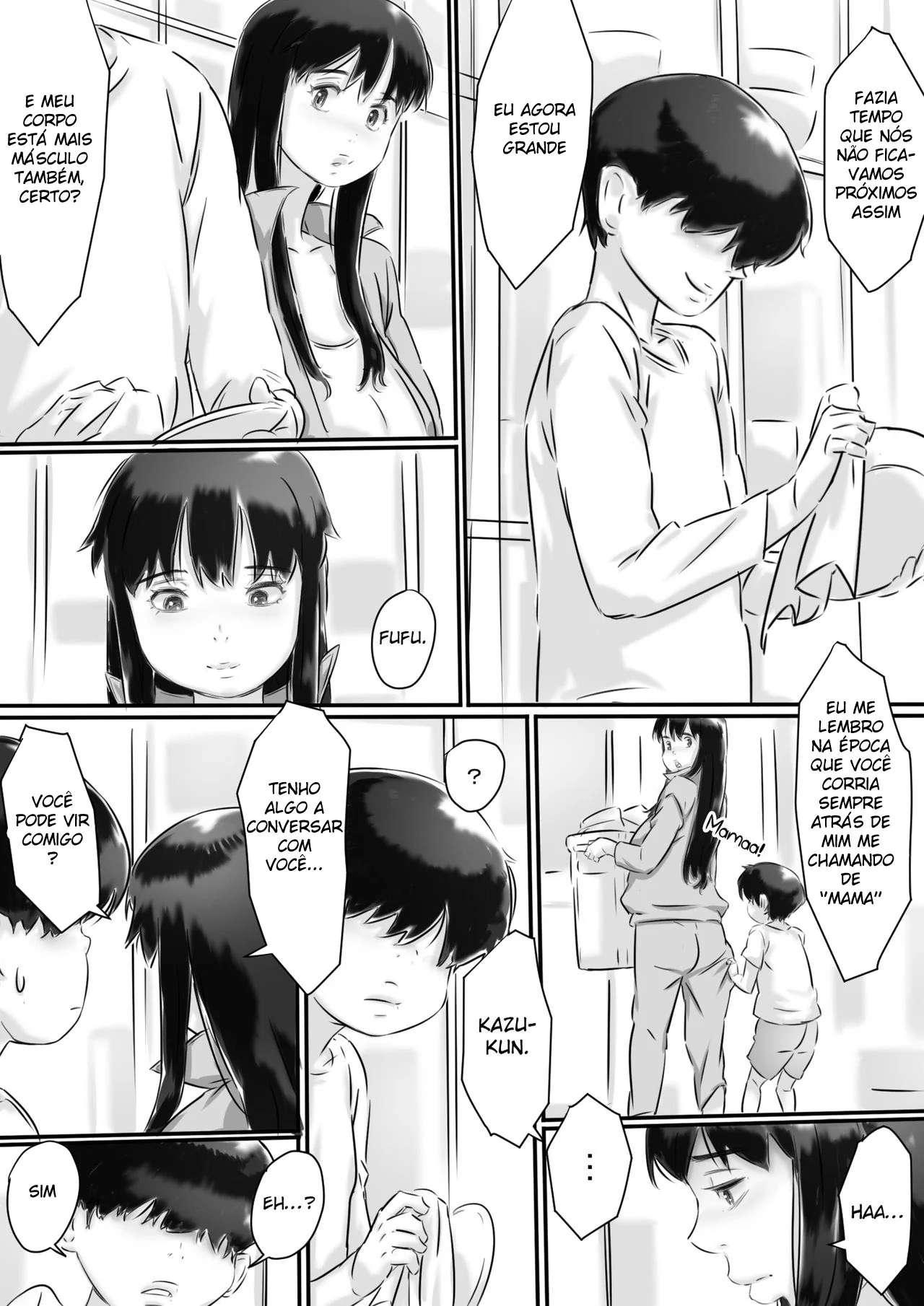 Kaa-san, a piranha dos peitos grandes seduzida pelo filho fetiche em hentai HQ Brasil