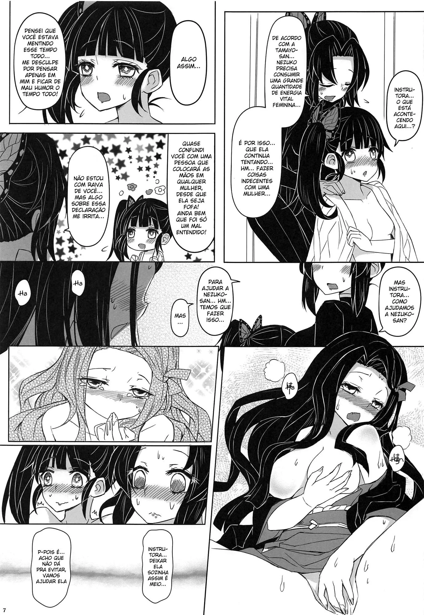 Nezuko Esfomeada por Buceta no sexo lésbico